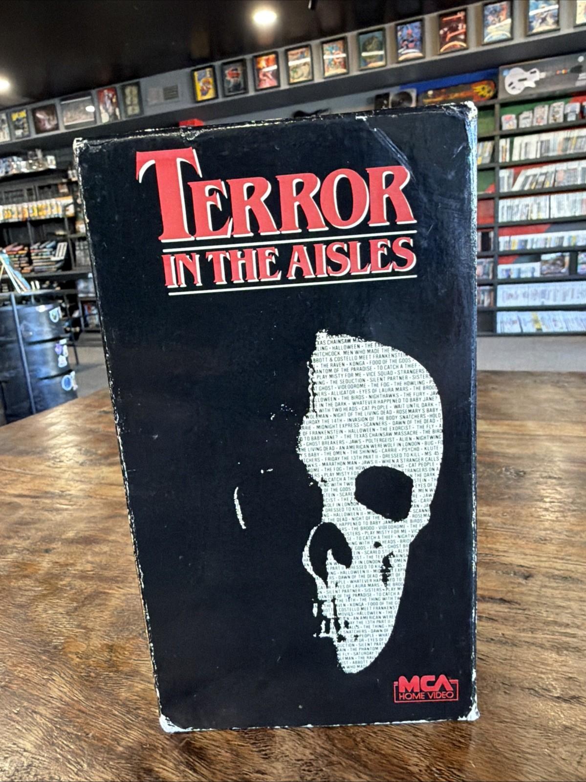 Terror in the Aisles- Classic Horror Film VHS MCA Home Video 1984 RARE Rental