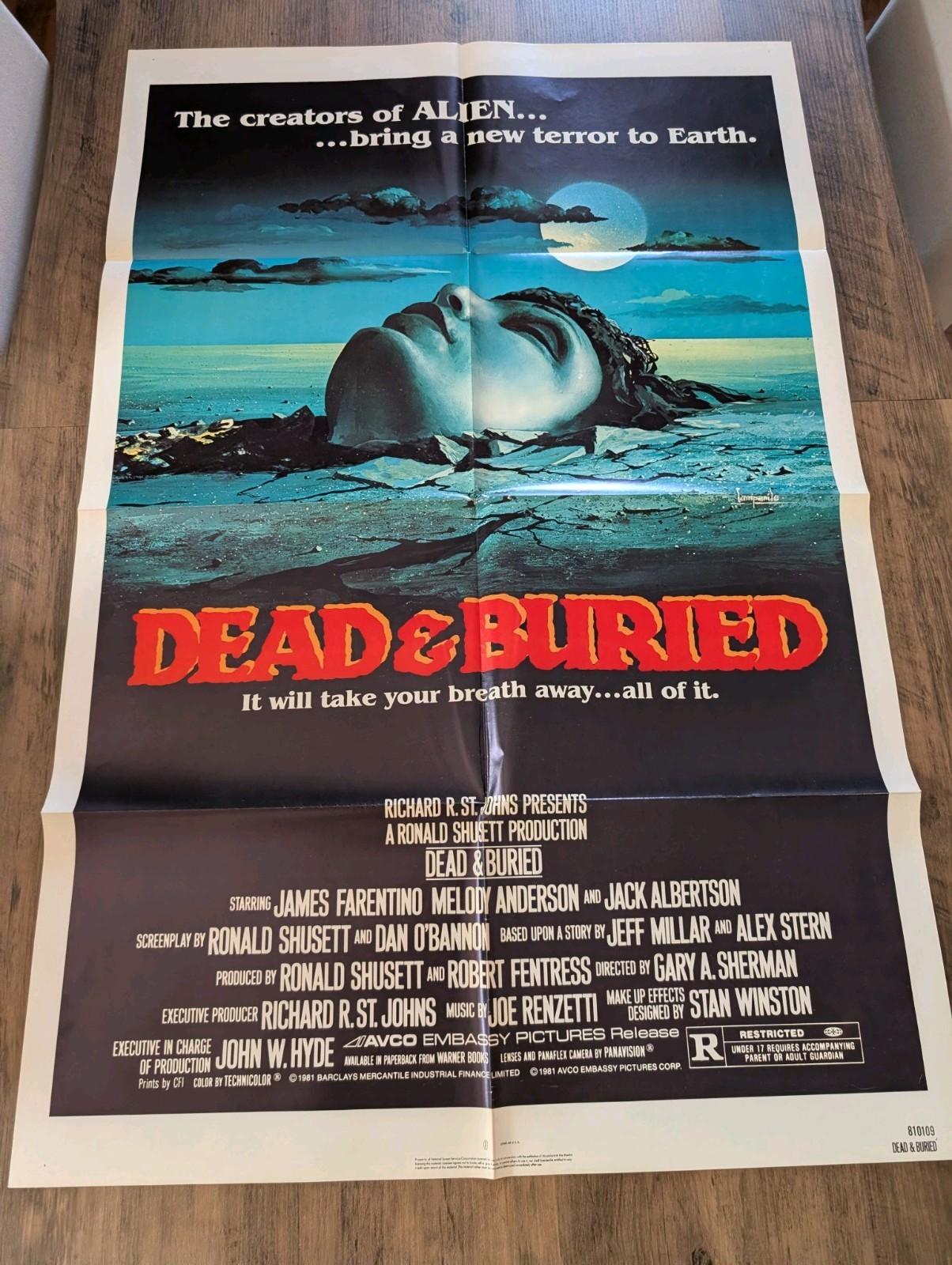 Dead And Buried 1981 Original US One Sheet Movie Poster 27x41 Folded