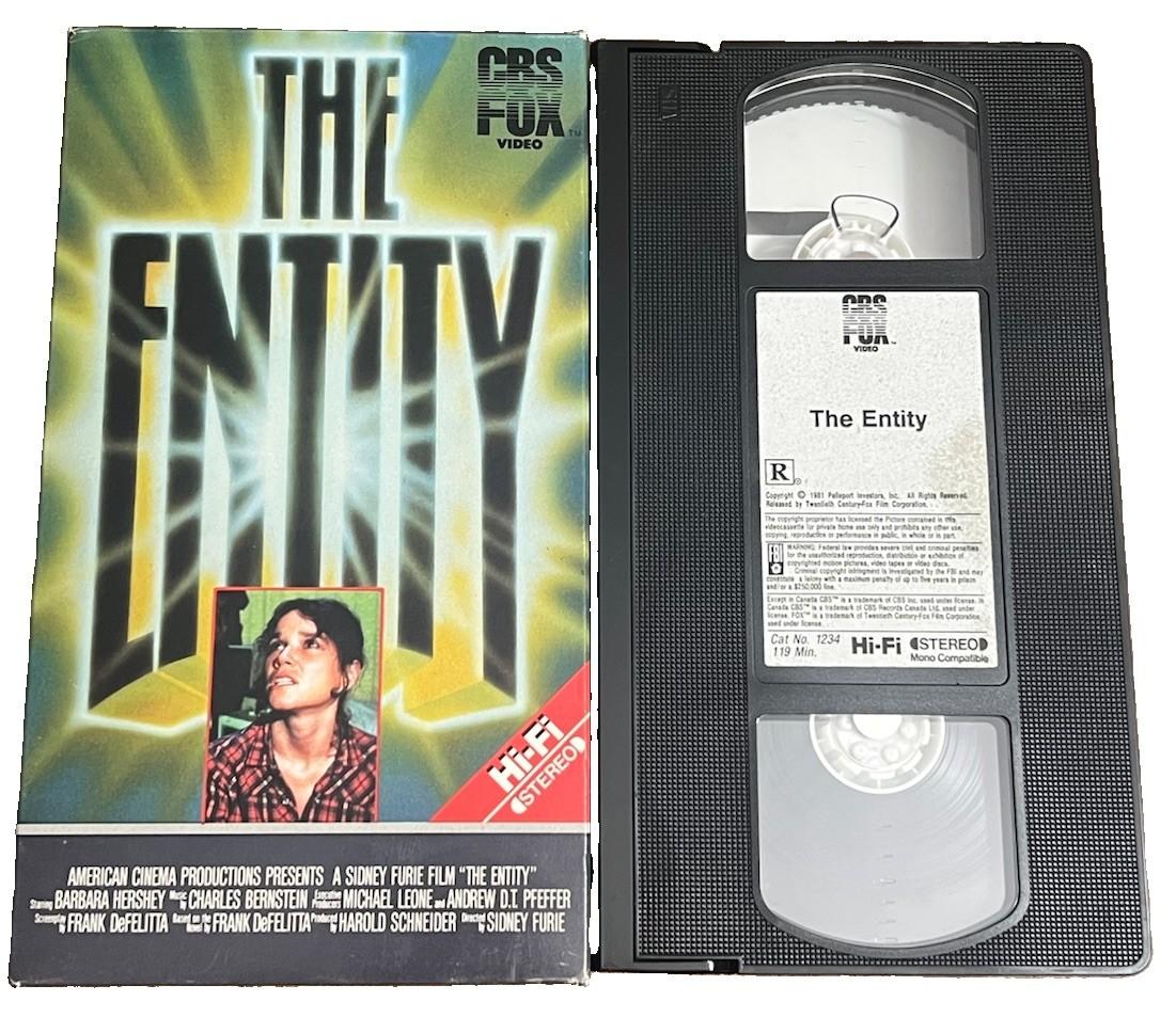 The Entity (VHS, 1984) Hi-Fi Stereo Vintage Plays Great! Rare! CBS FOX Video