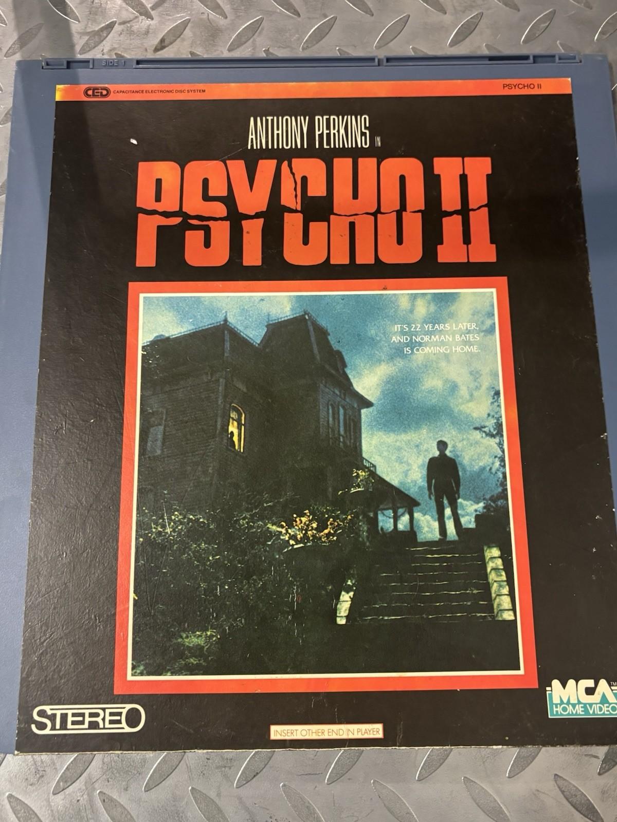 Psycho ll 2 (1983) Vintage CED RCA SelectaVision VideoDisc