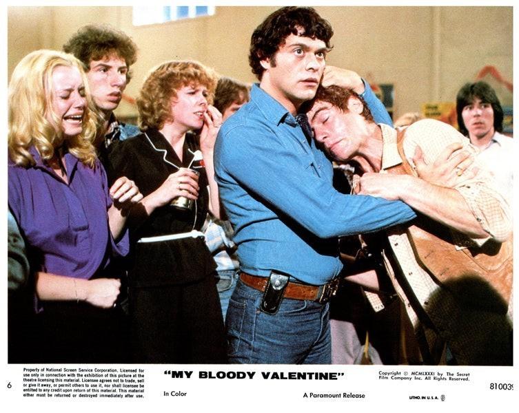 My Bloody Valentine Original Lobby Card Paul Kelman Neil Affleck Gina Dick 1981