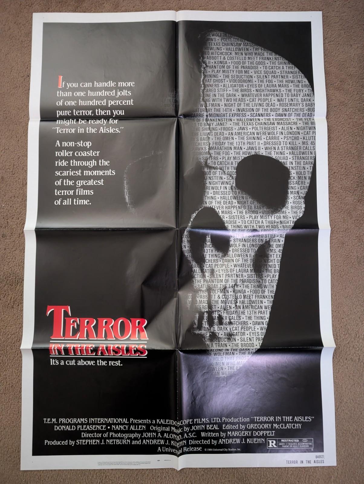 Terror In The Aisles (1984) One Sheet Movie Poster (Folded) 27x41 