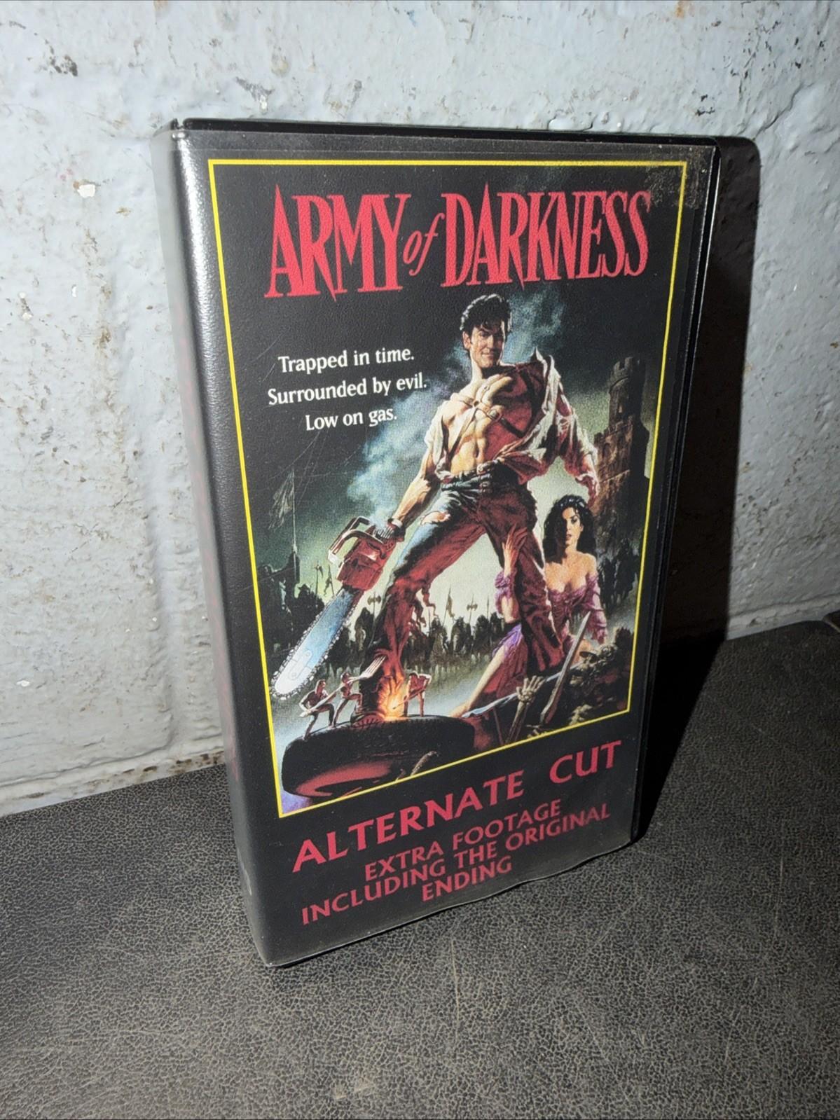 Army of Darkness THE ALTERNATE CUT VHS 1993 Cult Horror Bruce Campbell RARE