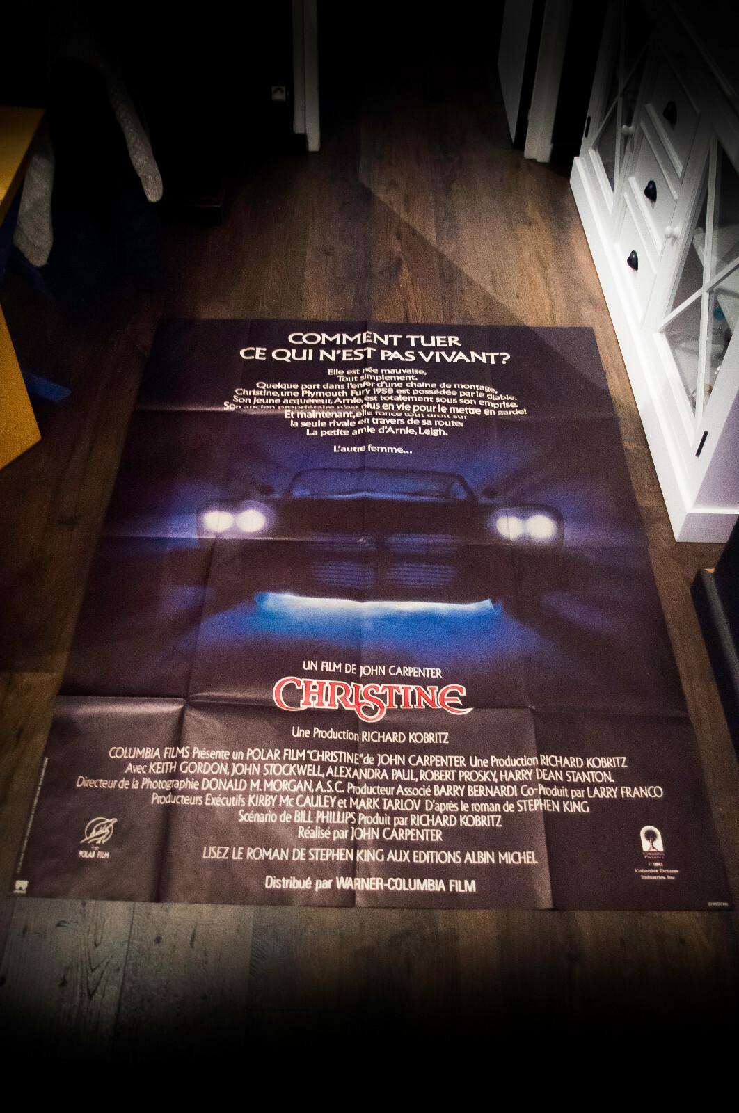 CHRISTINE 🎬 John Carpenter Large French Vintage Movie Poster Original 1983