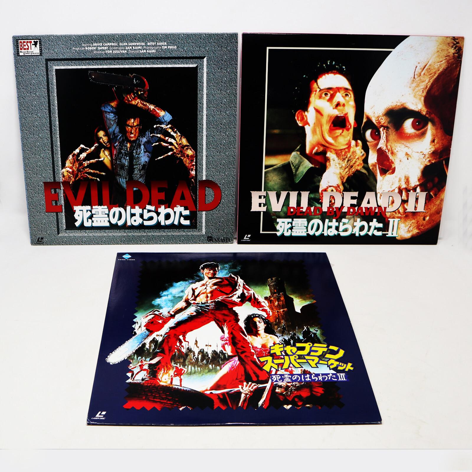 VINTAGE 1982 1987 1992 PIONEER EVIL DEAD 1, 2, 3 II III LASER DISC LASERDISC LOT