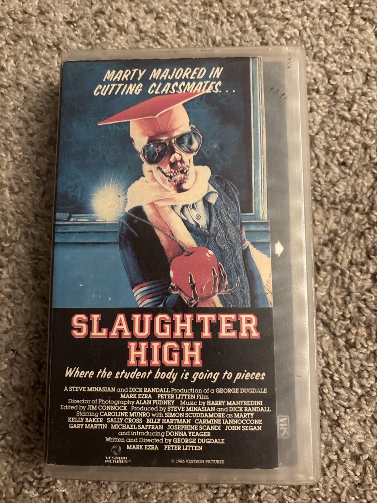 Slaughter High (VHS, 1986) Horror Preowned Vestron Video  RARE!