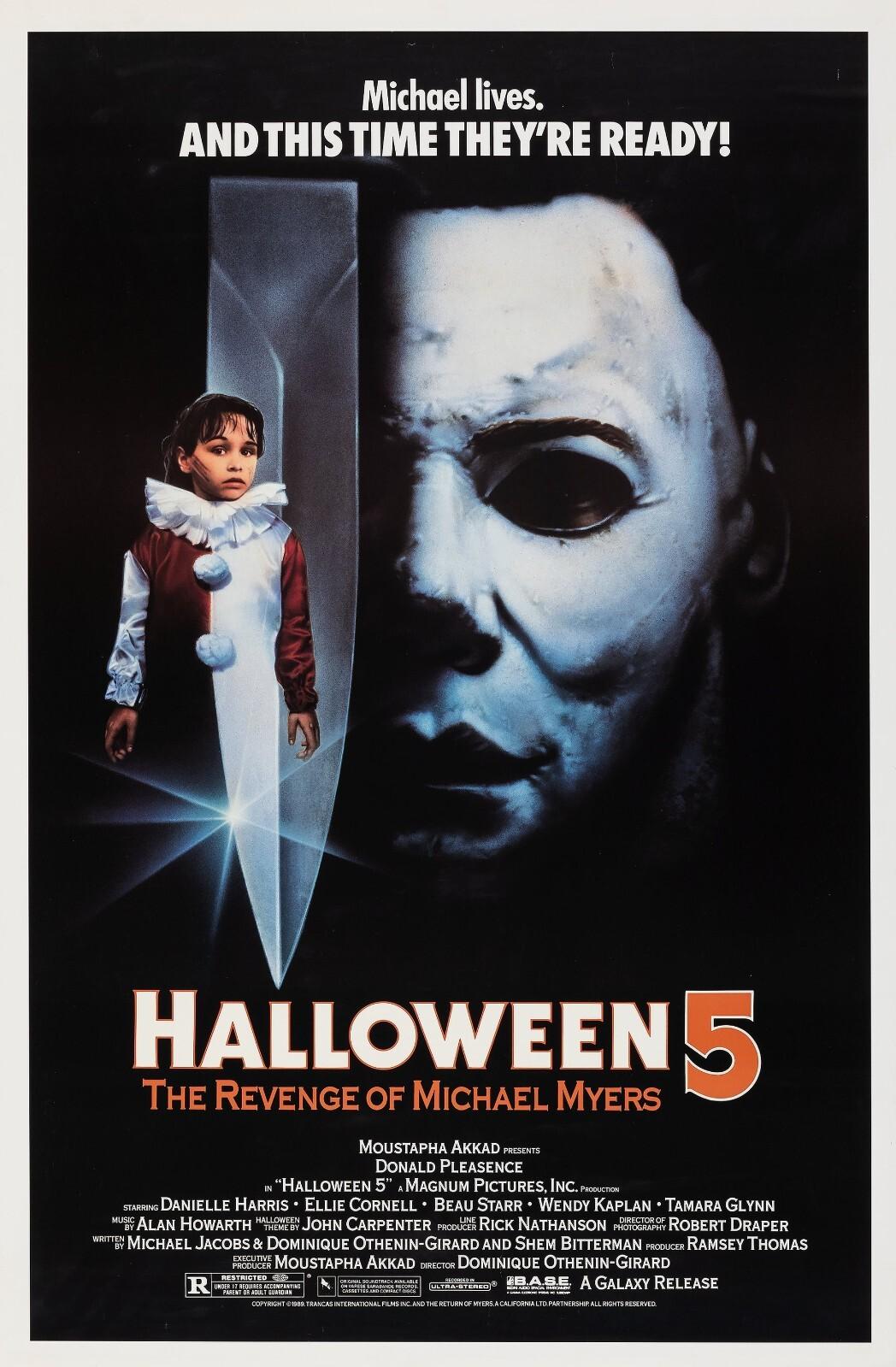 HALLOWEEN 5  (1989) ORIGINAL MOVIE POSTER  -   ROLLED