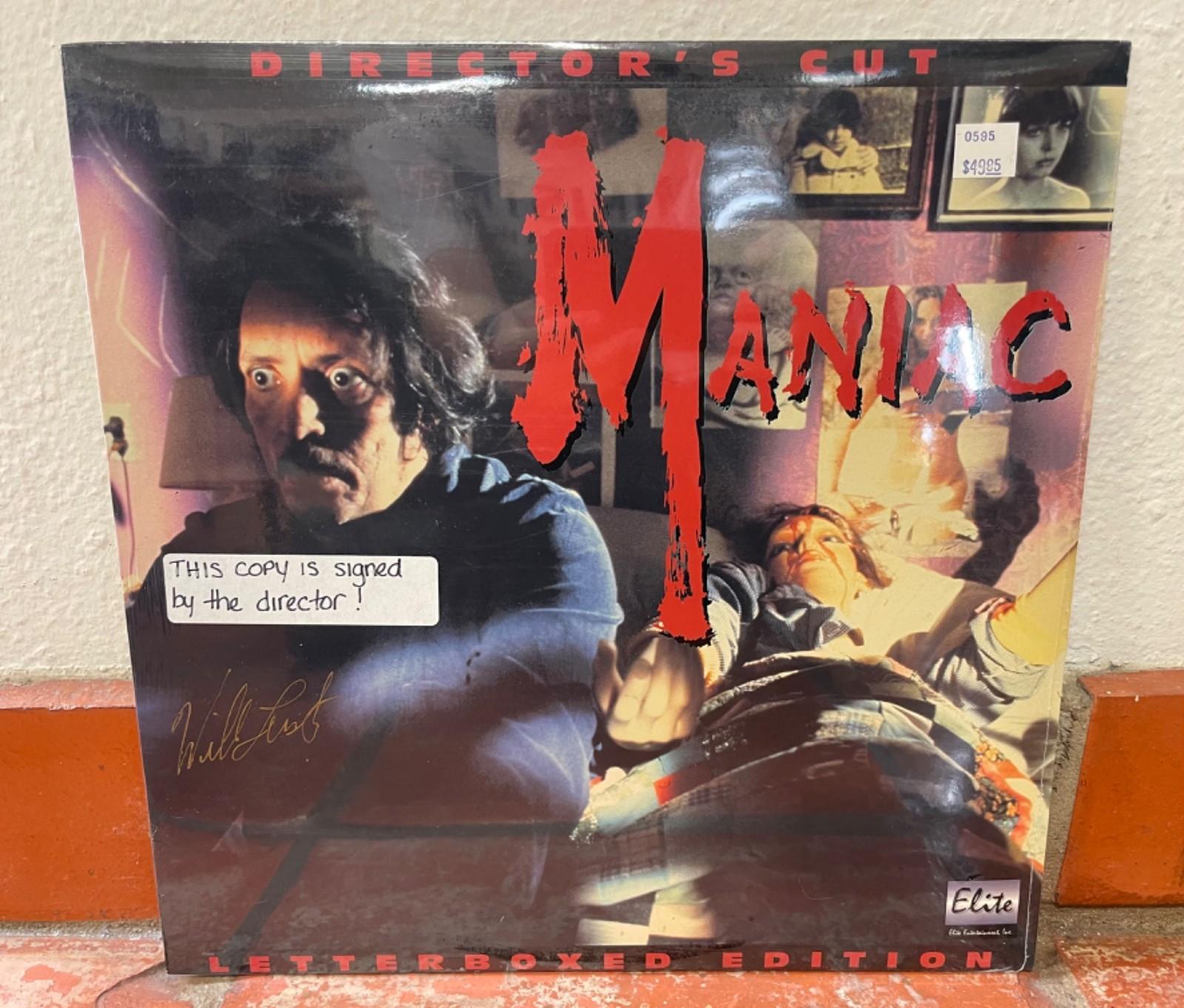 MANIAC Director’s Cut Laserdisc 1995 Elite Entertainment SIGNED HORROR CULT RARE