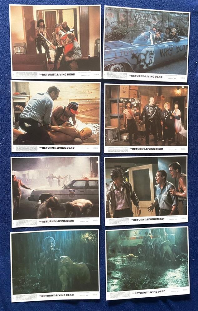 RETURN OF THE LIVING DEAD ORIGINAL UNUSED MINT LOBBY CARD SET 1985 CLU GULAGER