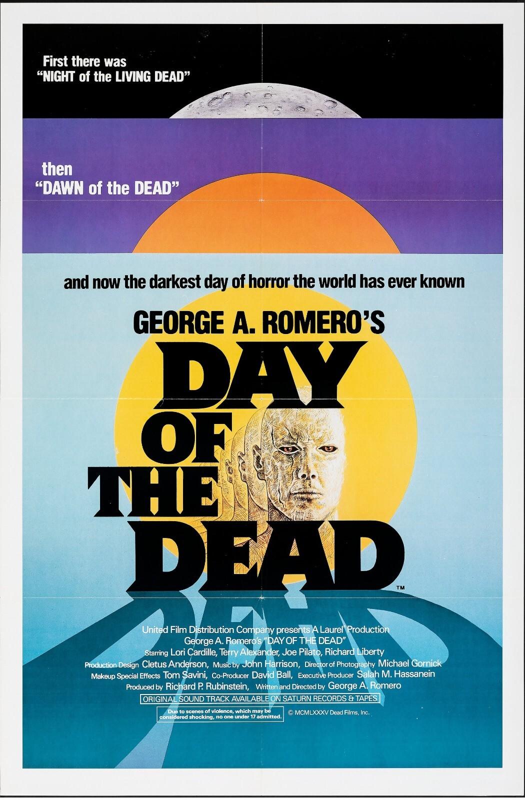 1985 Day Of The Dead Original Movie Poster 27x41 Horror Cult Zombies G. Romero
