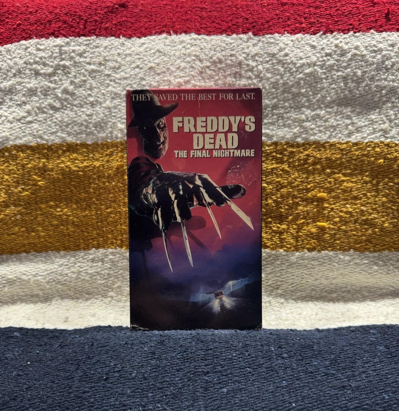 New Line Home Video Freddy's Dead The Final Nightmare VHS Horror R 1991 NTSC