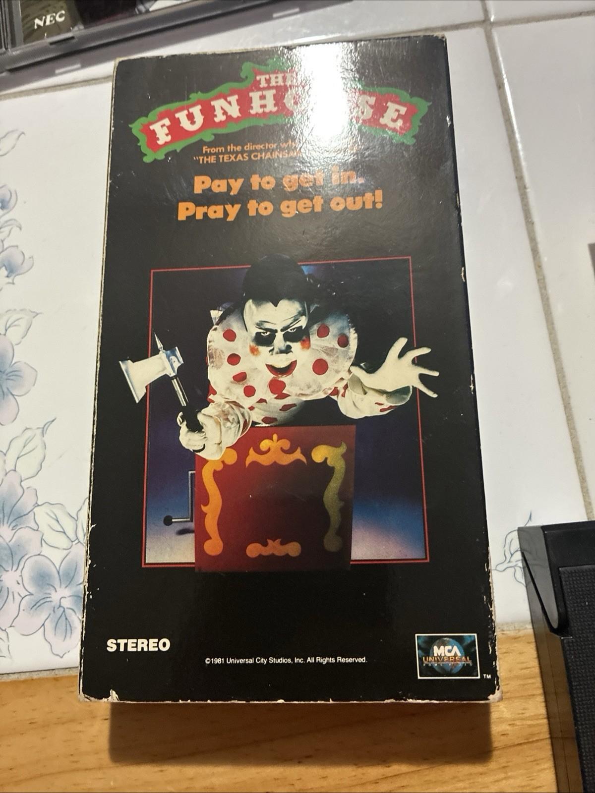 The Funhouse (VHS, 1981) Horror VHS Tape Carnival Cult Slasher Tobe Hooper MCA