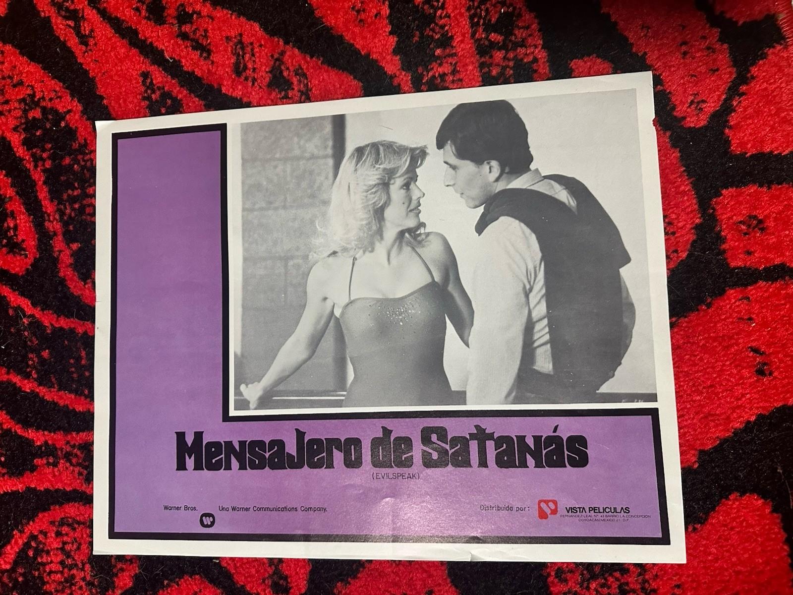 Evilspeak  (1981) -  original MEXICAN lobby card Horror Slasher gore