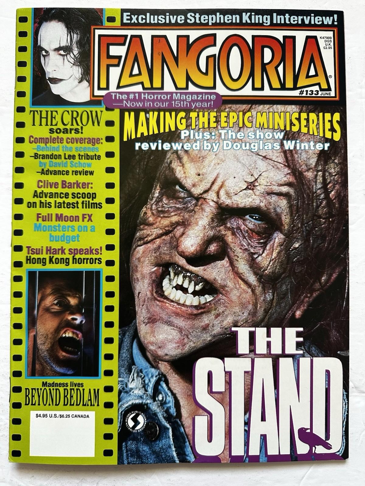 Fangoria #133 June 1994 (Starlog) Stephen King The Stand Cvr The Crow Tsui Hark