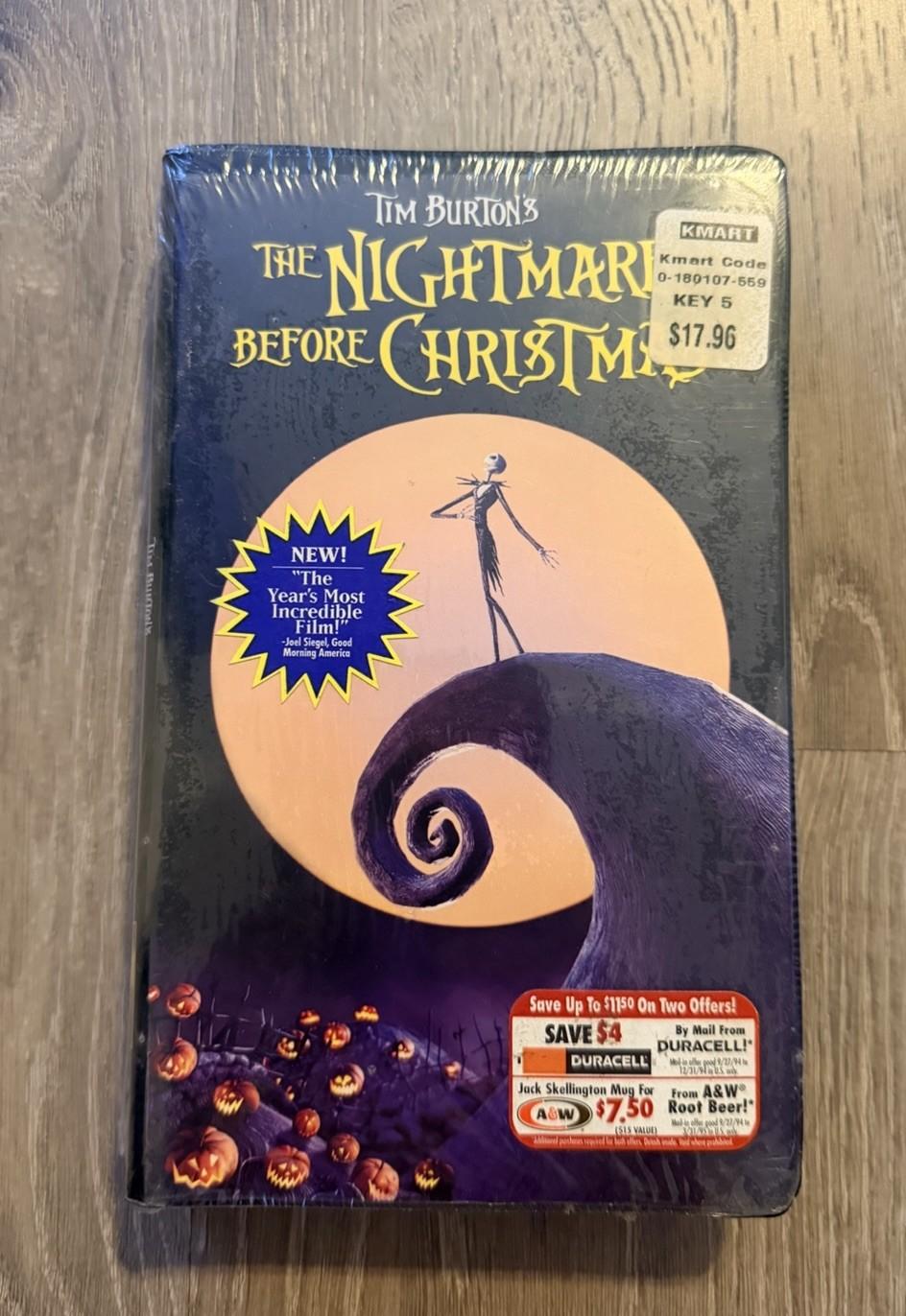 Tim Burton’s The Nightmare Before Christmas- Clamshell Original VHS 1994