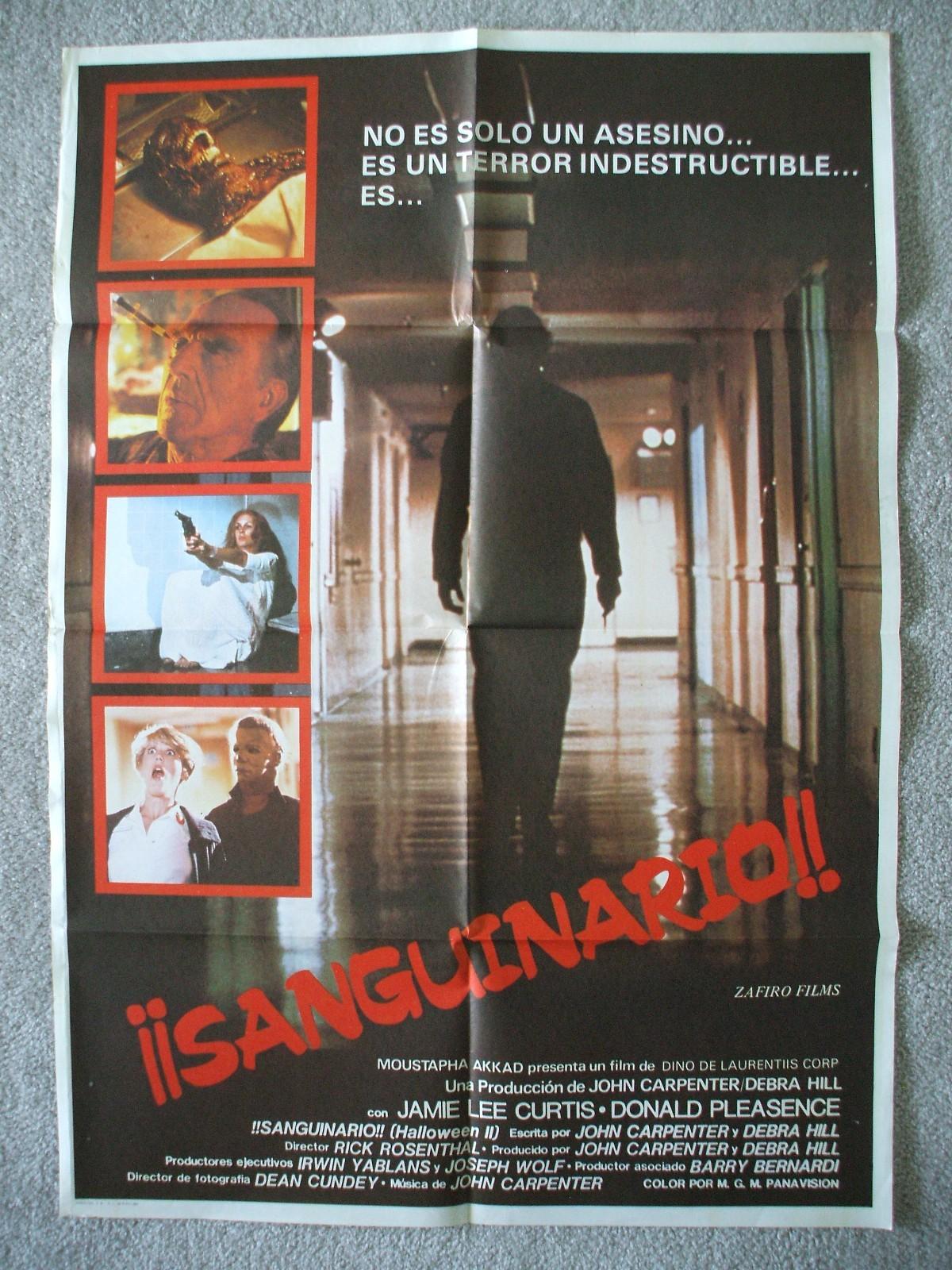 HALLOWEEN II 2 * ORIGINAL MOVIE POSTER *RARE SPAIN ONE SHEET* MICHAEL MYERS MASK