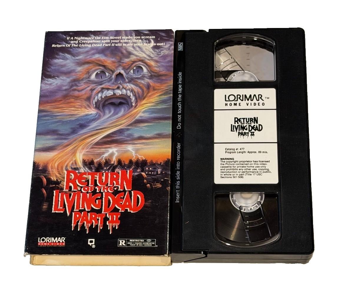Return of the Living Dead Part II VHS 1988 Lorimar Zombie Horror Vintage TESTED