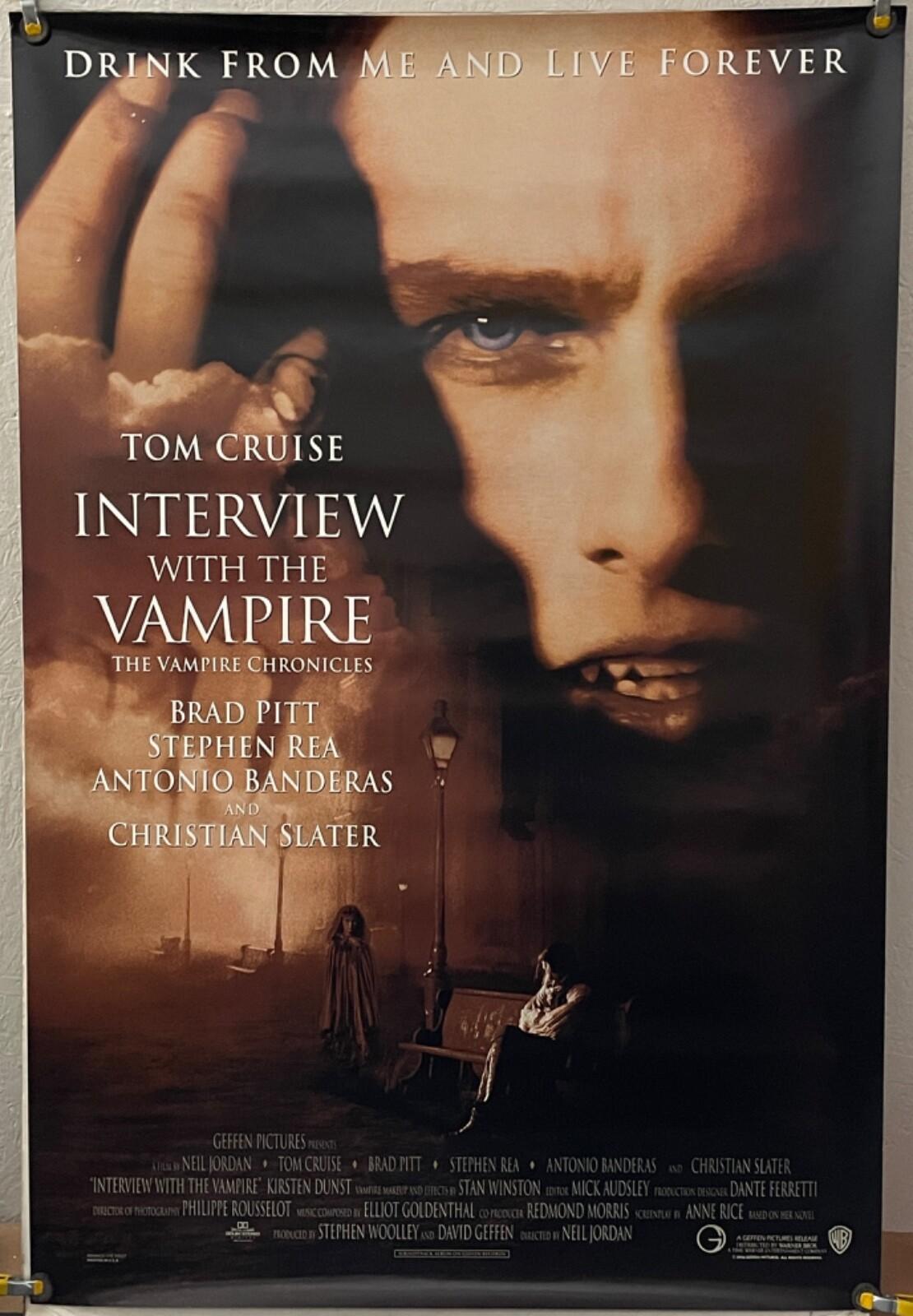 INTERVIEW WITH THE VAMPIRE DS ROLLED ORIGINAL ONE SHEET MOVIE POSTER (1994)