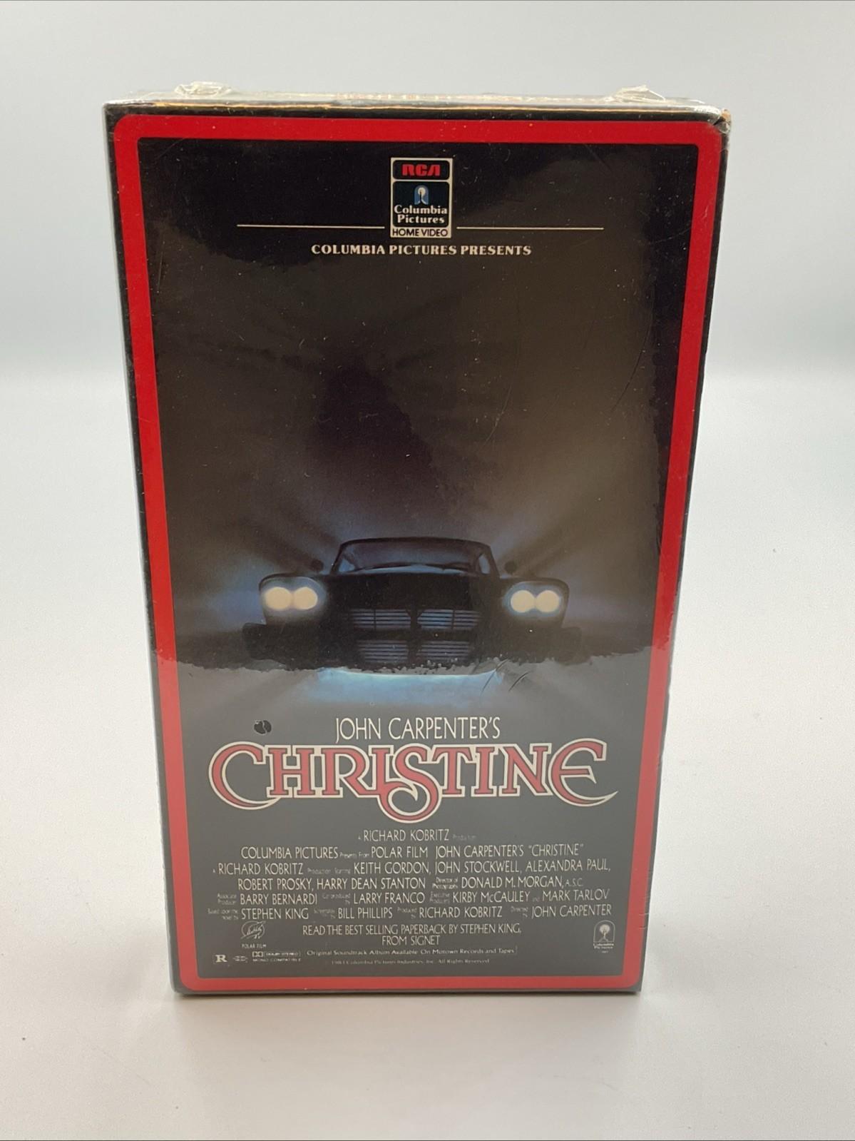 John Carpenter VHS Christine Sealed Watermarks  1983