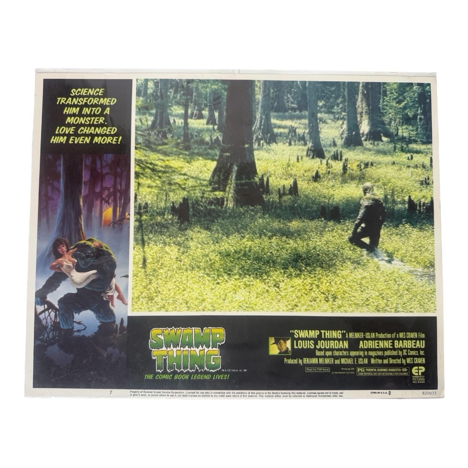 Vintage 1982 Swamp Thing Movie Lithograph Lobby Card