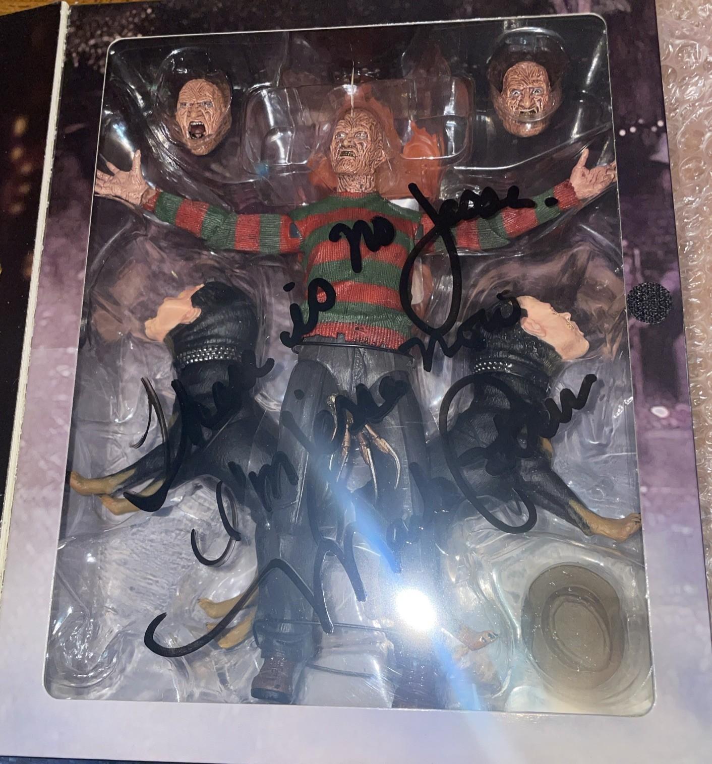 A Nightmare on Elm Street 2 Freddy's Revenge NECA Action Figure with signature