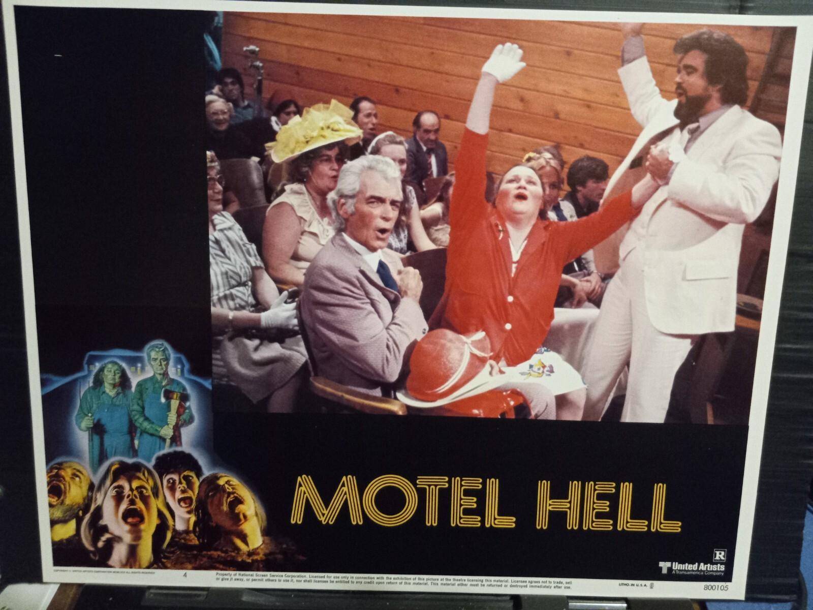 Lobby Card 1980 MOTEL HELL Wolfman Jack Rory Calhoun revival church horror