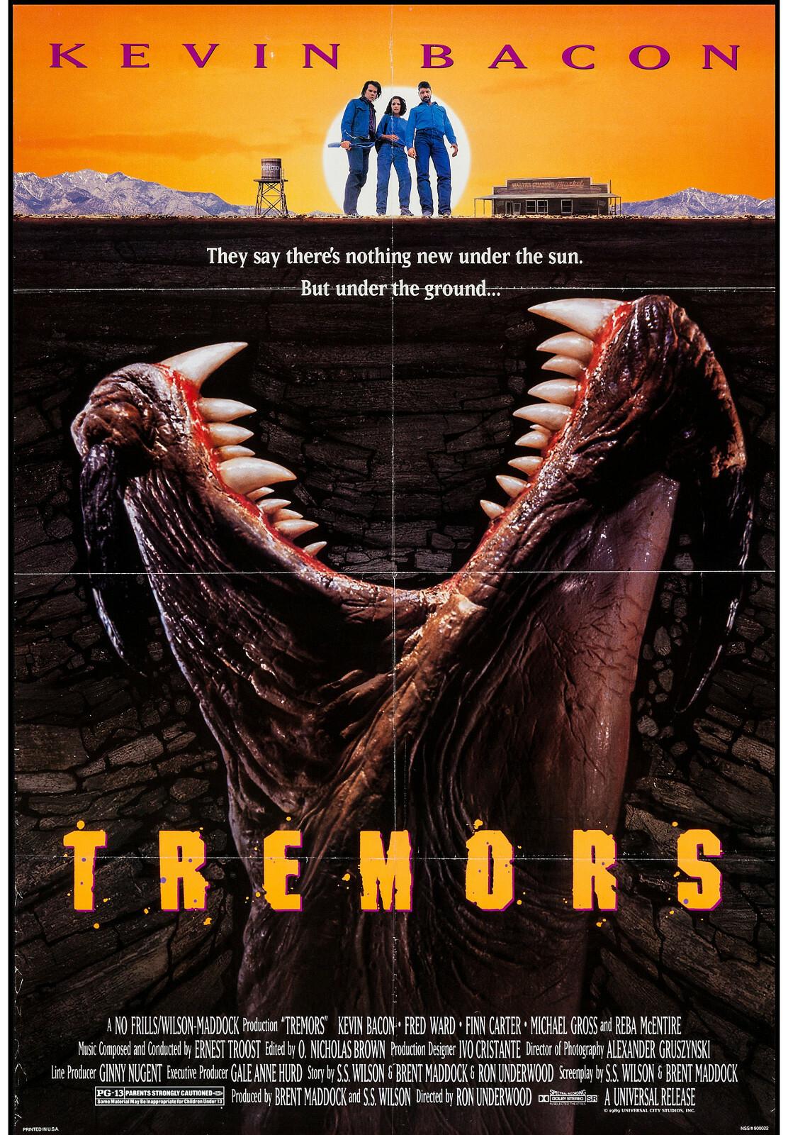 TREMORS original 1990 27x40 one sheet movie poster FRED WARD/KEVIN BACON