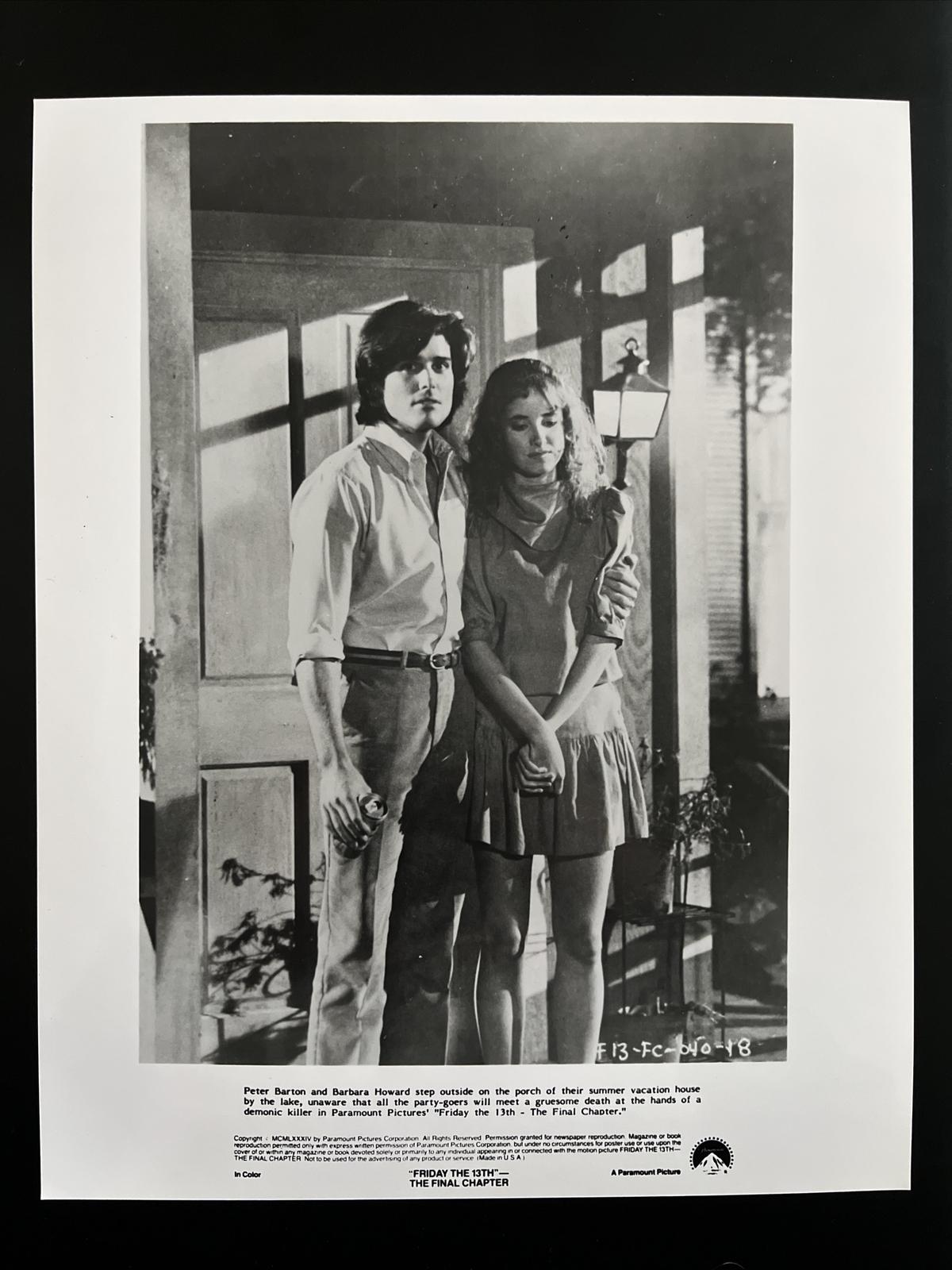 Friday The 13th The Final Chapter Press Photo 1984 Jason Horror RARE (E)