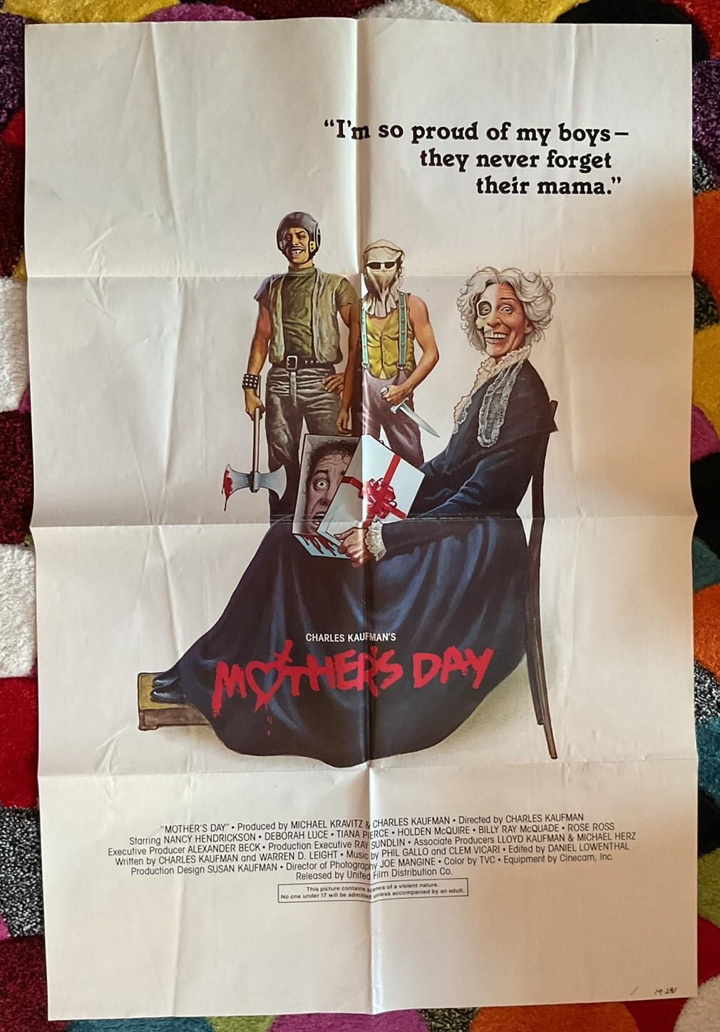 MOTHER’S DAY 1980 ORIGINAL U.S. ONE SHEET MOVIE POSTER TROMA KAUFMAN