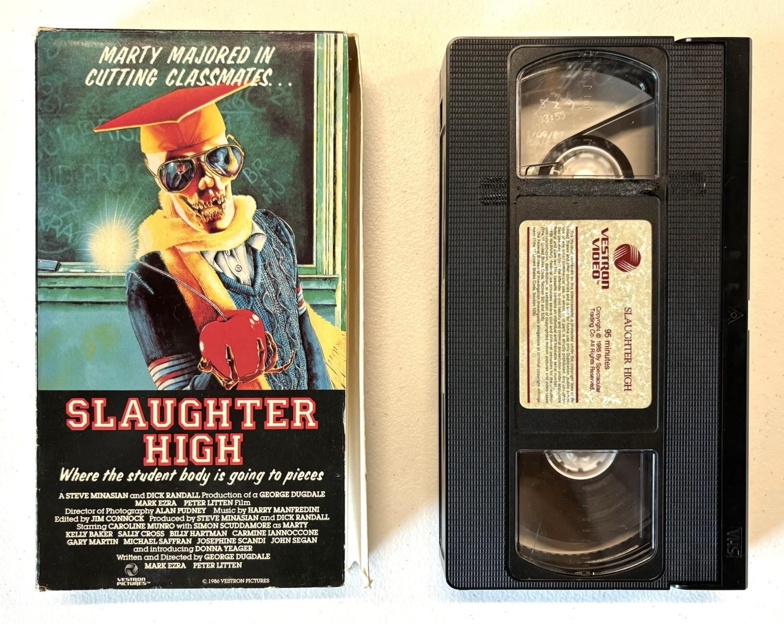 Slaughter High VHS Tape (1986)