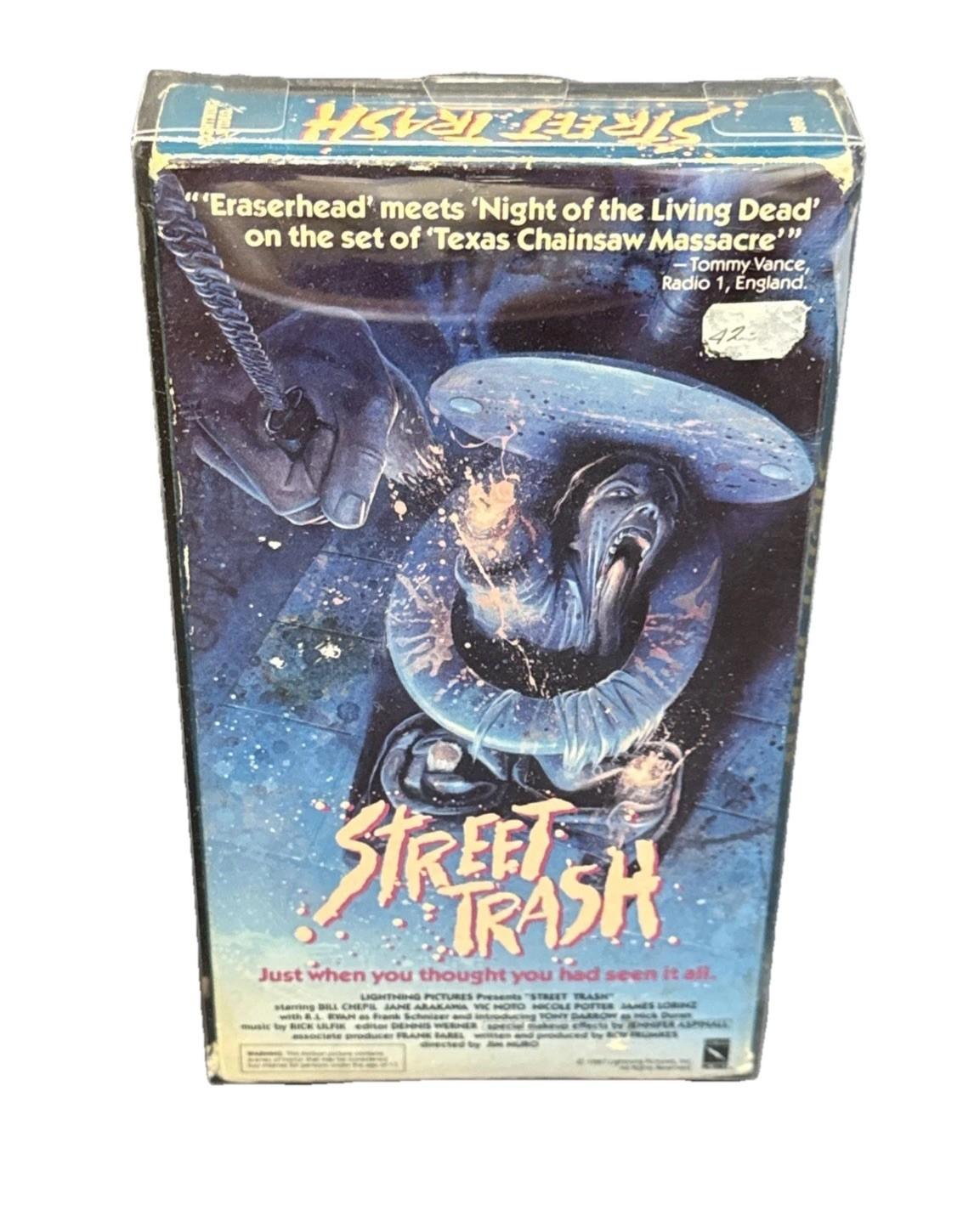 Street Trash VHS (1987) Cult Horror - Rare Lightning Video - Tested & Mold Free!