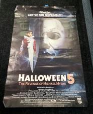 1989 "HALLOWEEN 5: THE REVENGE OF MICHAEL MYERS" VIDEO VHS 26x36 POSTER