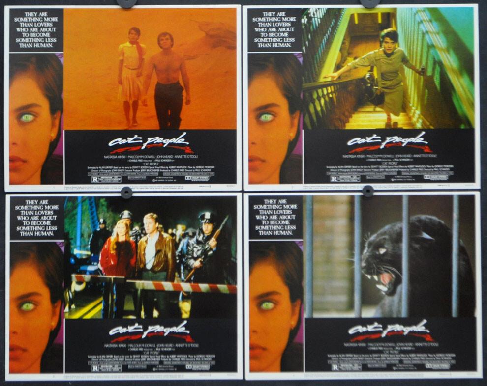 CAT PEOPLE 1982 ORIGINAL 11X14 LOBBY CARD SET NASTASSJA KINSKI MALCOM McDOWELL