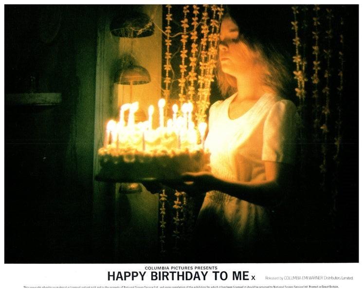 Happy Birthday to Me Original Lobby Card Melissa Sue Anderson Cake with Candles