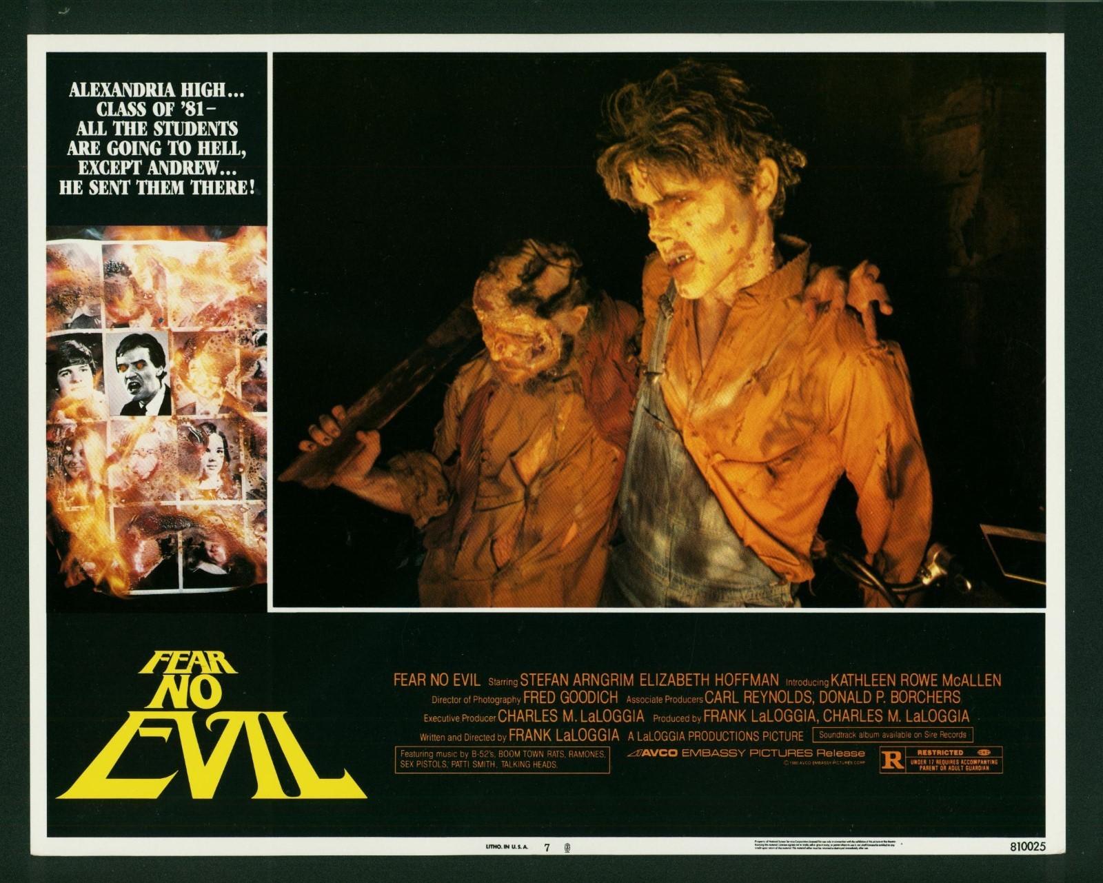 Fear No Evil original 1981 lobby card 11x14 cult horror classic