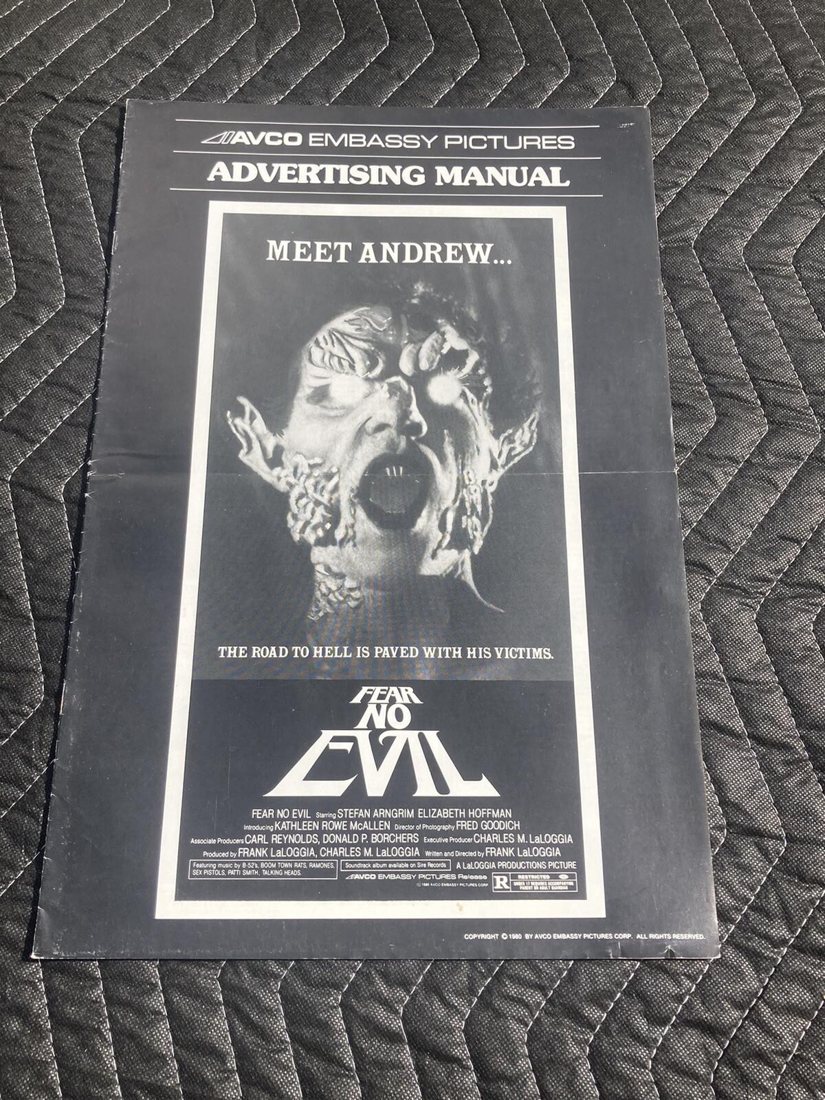 Original 1980 Fear No Evil Horror Movie Pressbook *RARE*