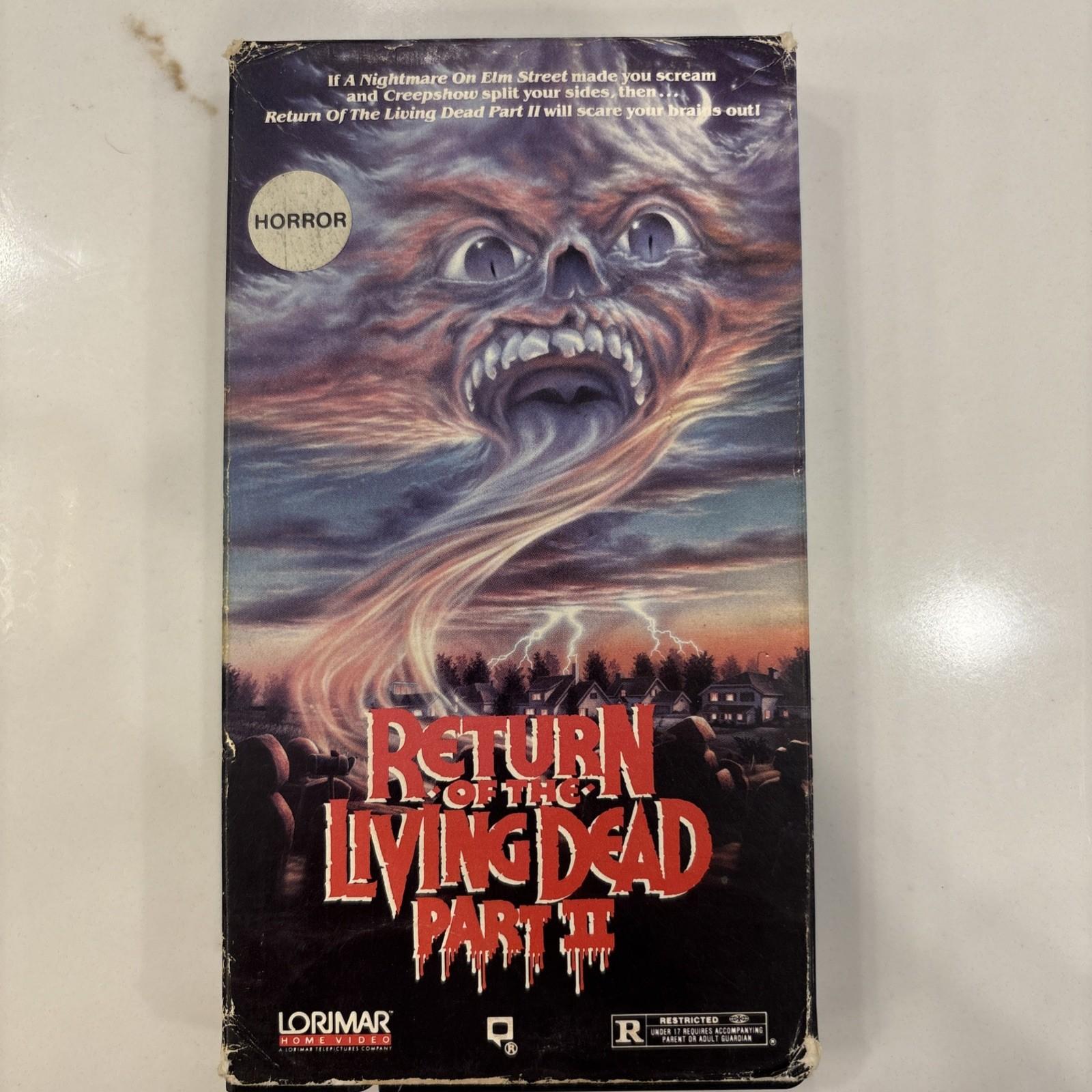 Return of the Living Dead Part II 2 VHS Lorimar 1987  RARE 