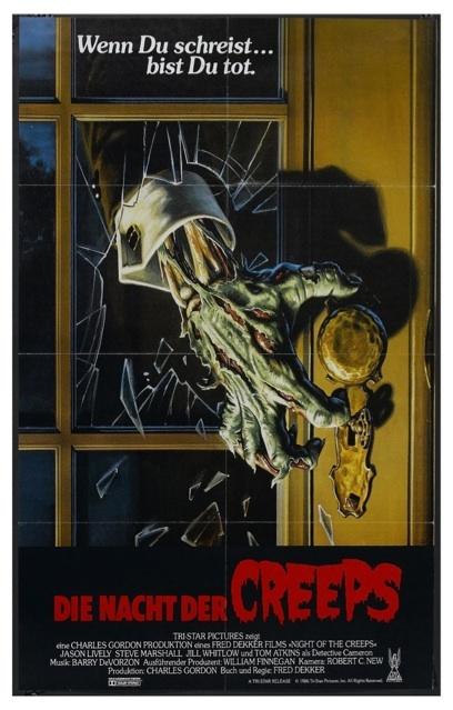 NIGHT OF THE CREEPS Movie Poster Horror VHS Rare