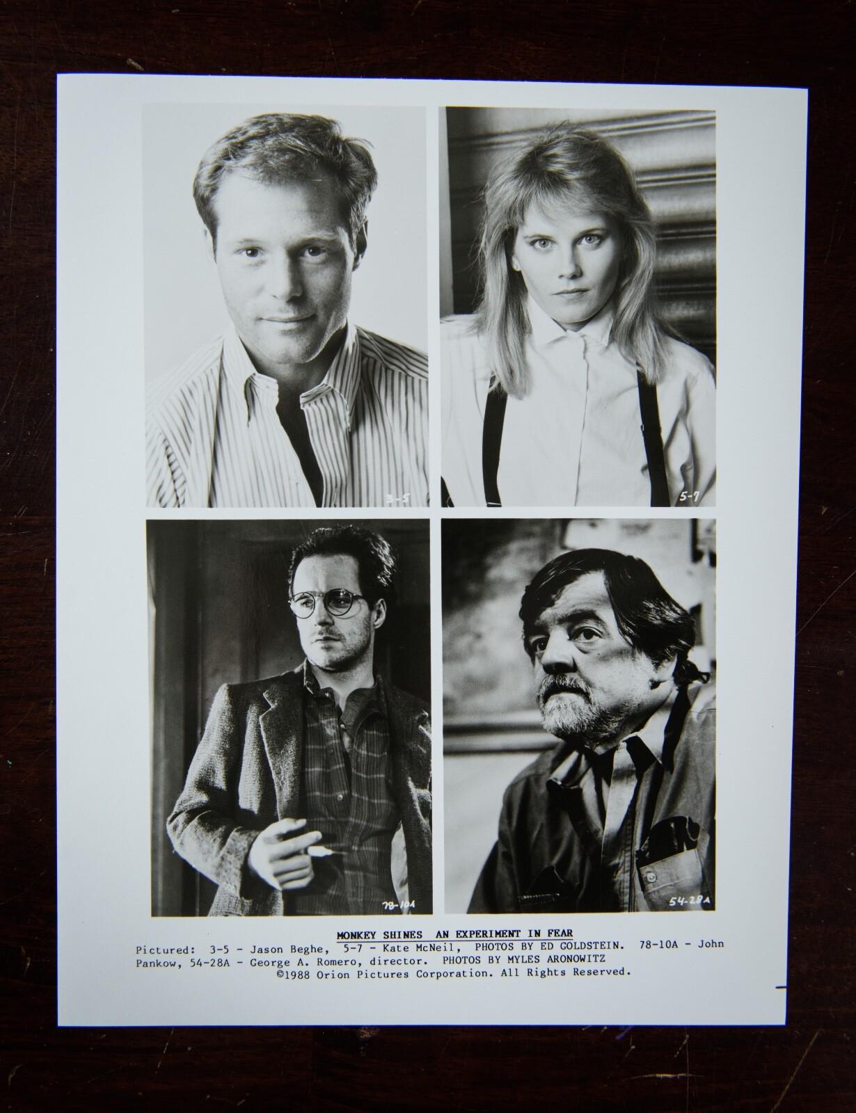 "Monkey Shines" (1988) movie press kit photo - Jason Beghe, George A. Romero