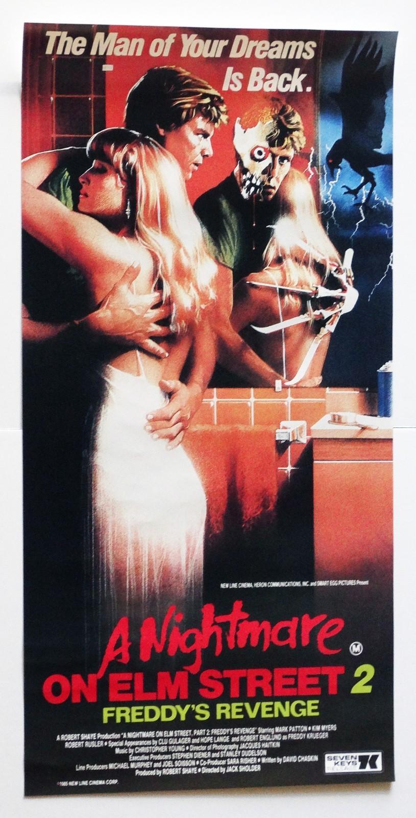 A Nightmare On Elm Street 2 Australian Daybill Movie Poster 13 1/4 x 26 3/4 1985