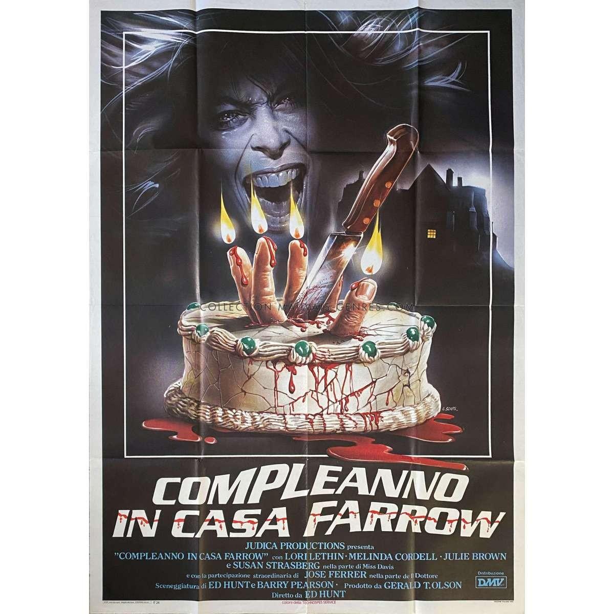 BLOODY BIRTHDAY Italian Movie Poster  - 39x55 in. - 1981 - Ed Hunt, Lori Lethin