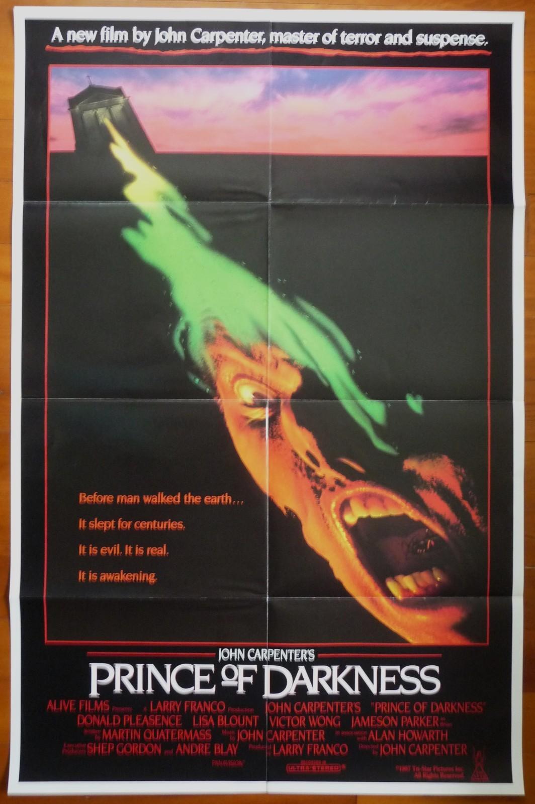 PRINCE OF DARKNESS Rare Original 1987 Australian One Sheet Horror Movie Poster