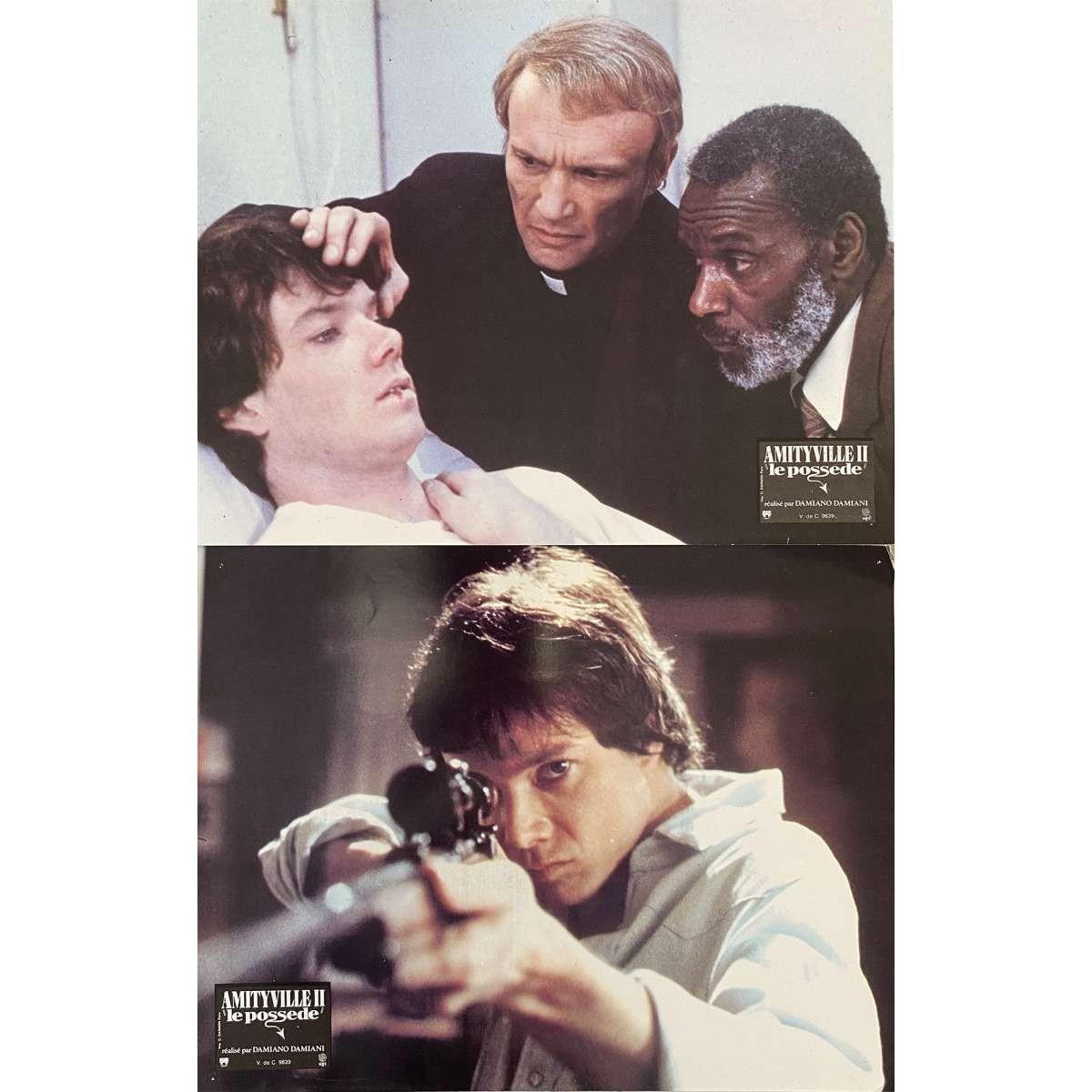 AMITYVILLE II THE POSSESSION Original Lobby Cards x2 - 9x12 in. - 1982 - Damiano