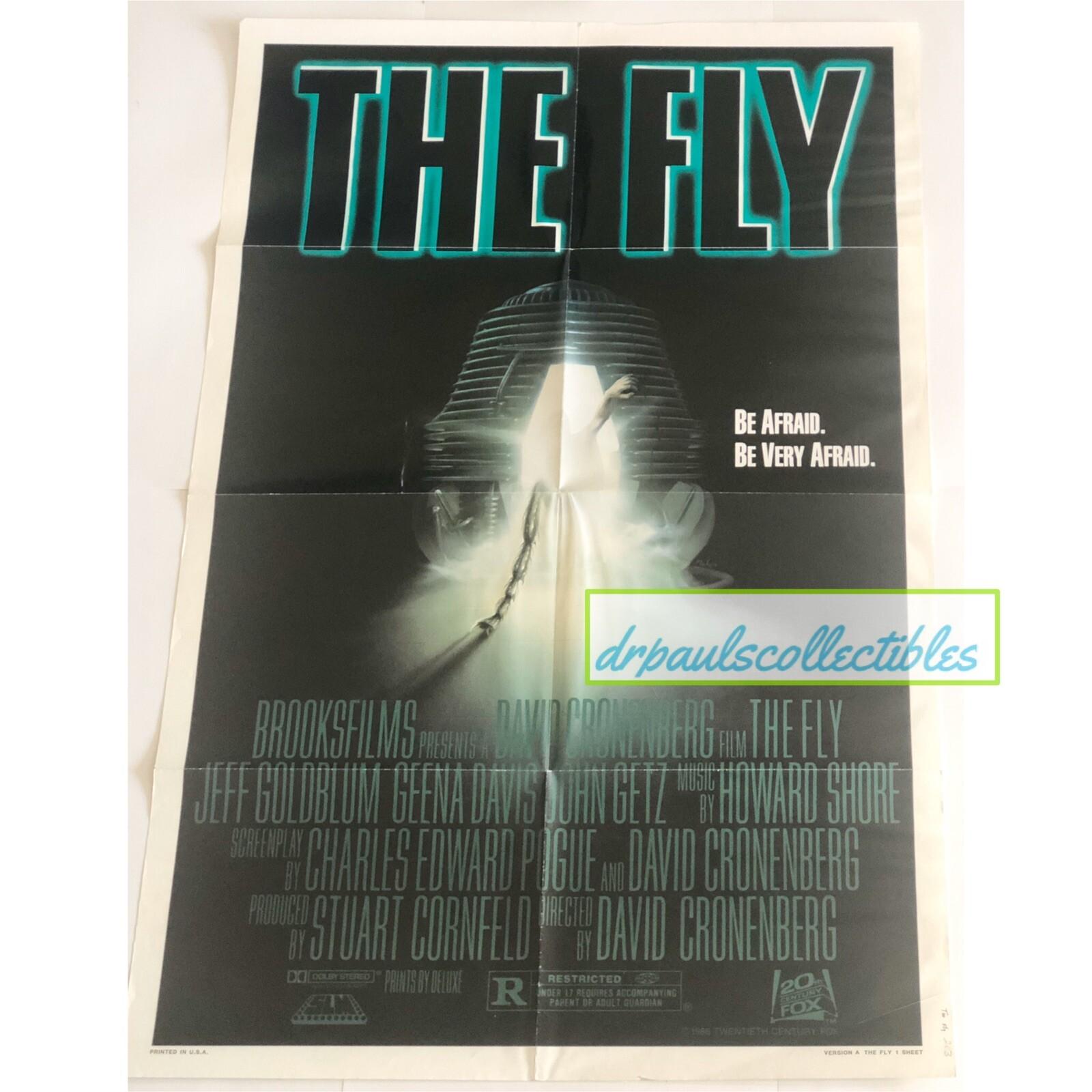 The FLY Original 27X41 One Sheet Movie Poster Tri-folded Preowned Rare 1986