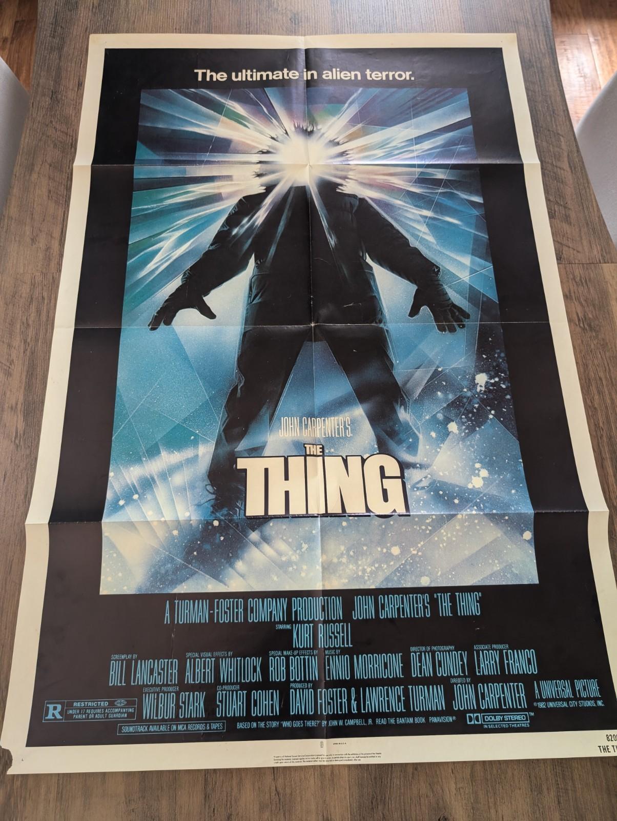 The Thing 1982 Original US One Sheet Movie Poster Folded NSS Style