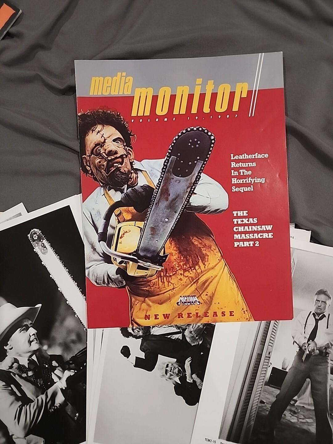 Texas Chainsaw Massacre 2 Leatherface  Media Monitor Extra Rare. Advertisement