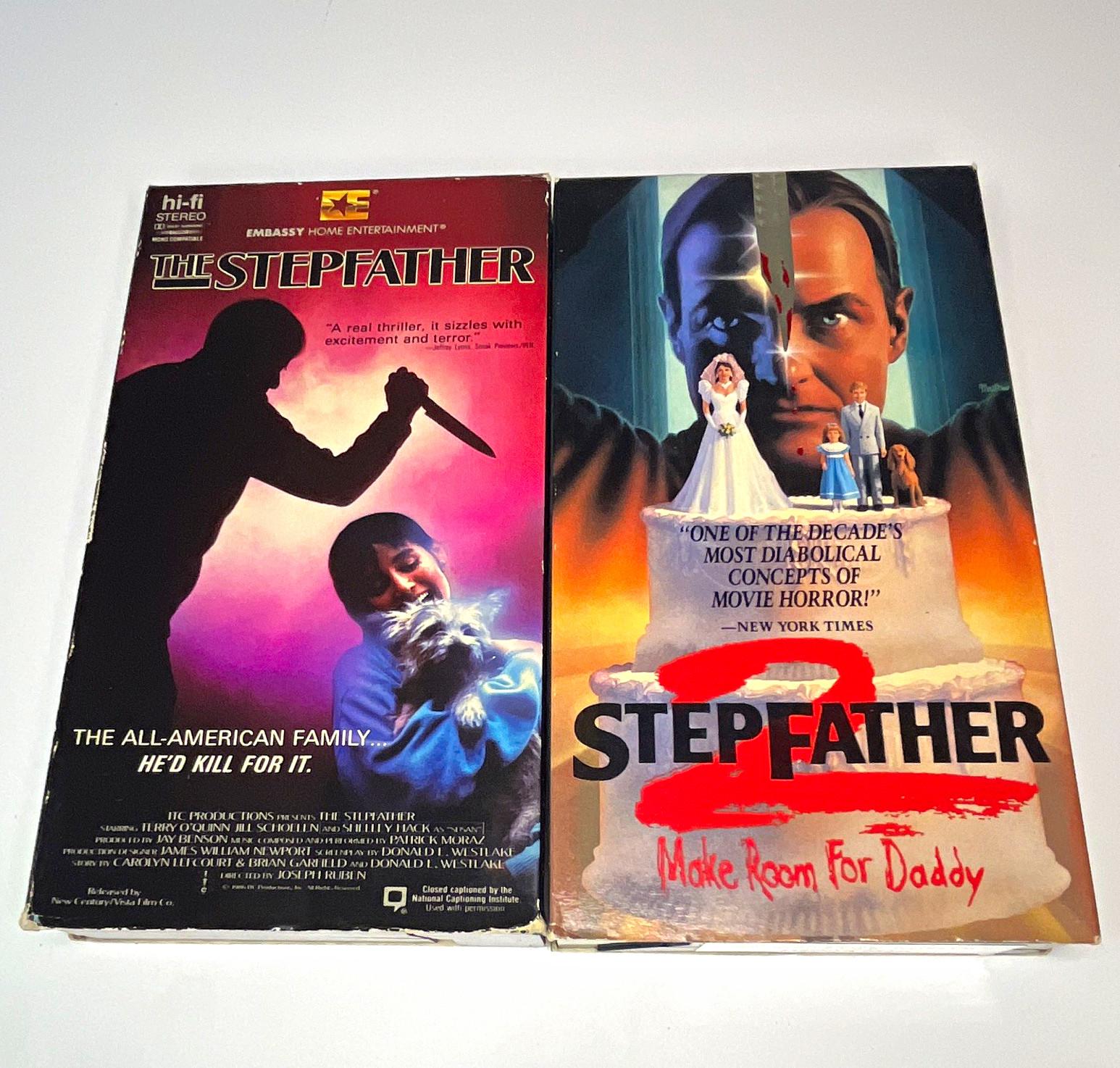 The Stepfather 1 &2 VHS Embassy Home Ent 1987 1989 R Suspense/Thriller Horror