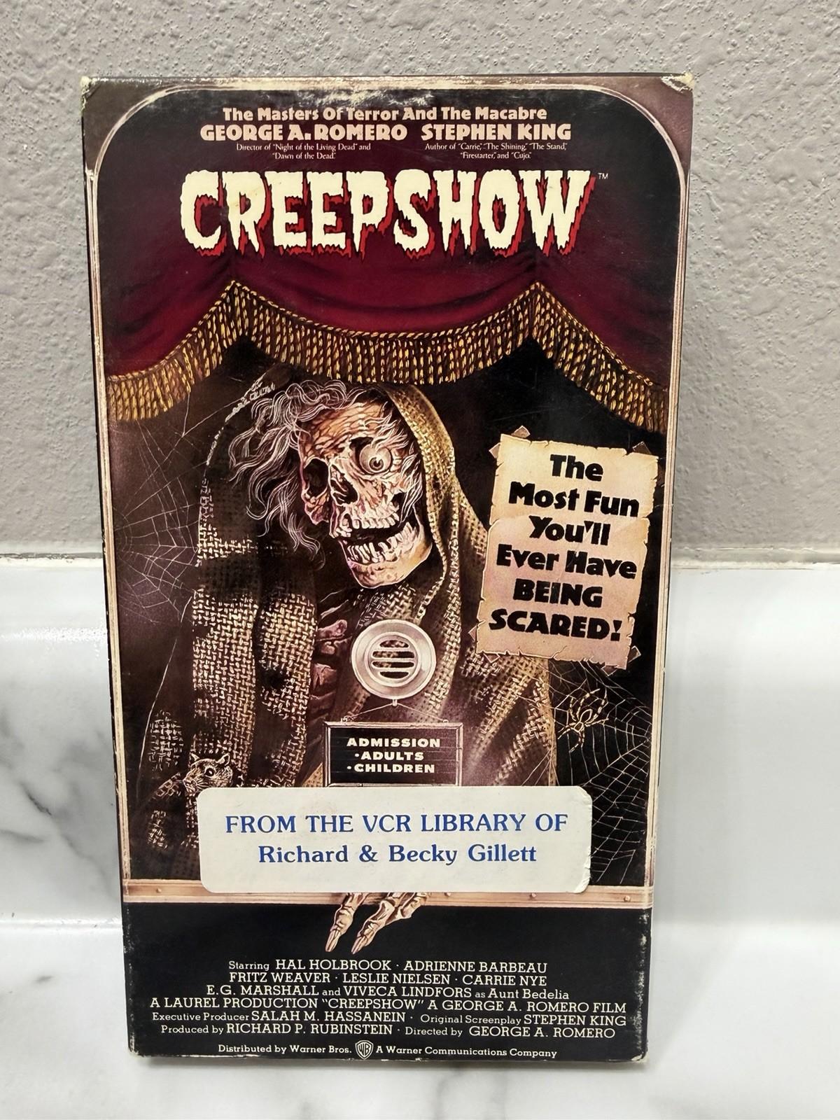 Creepshow VHS 1982 1987 Warner Bros Vintage Horror Stephen King George Romero VG