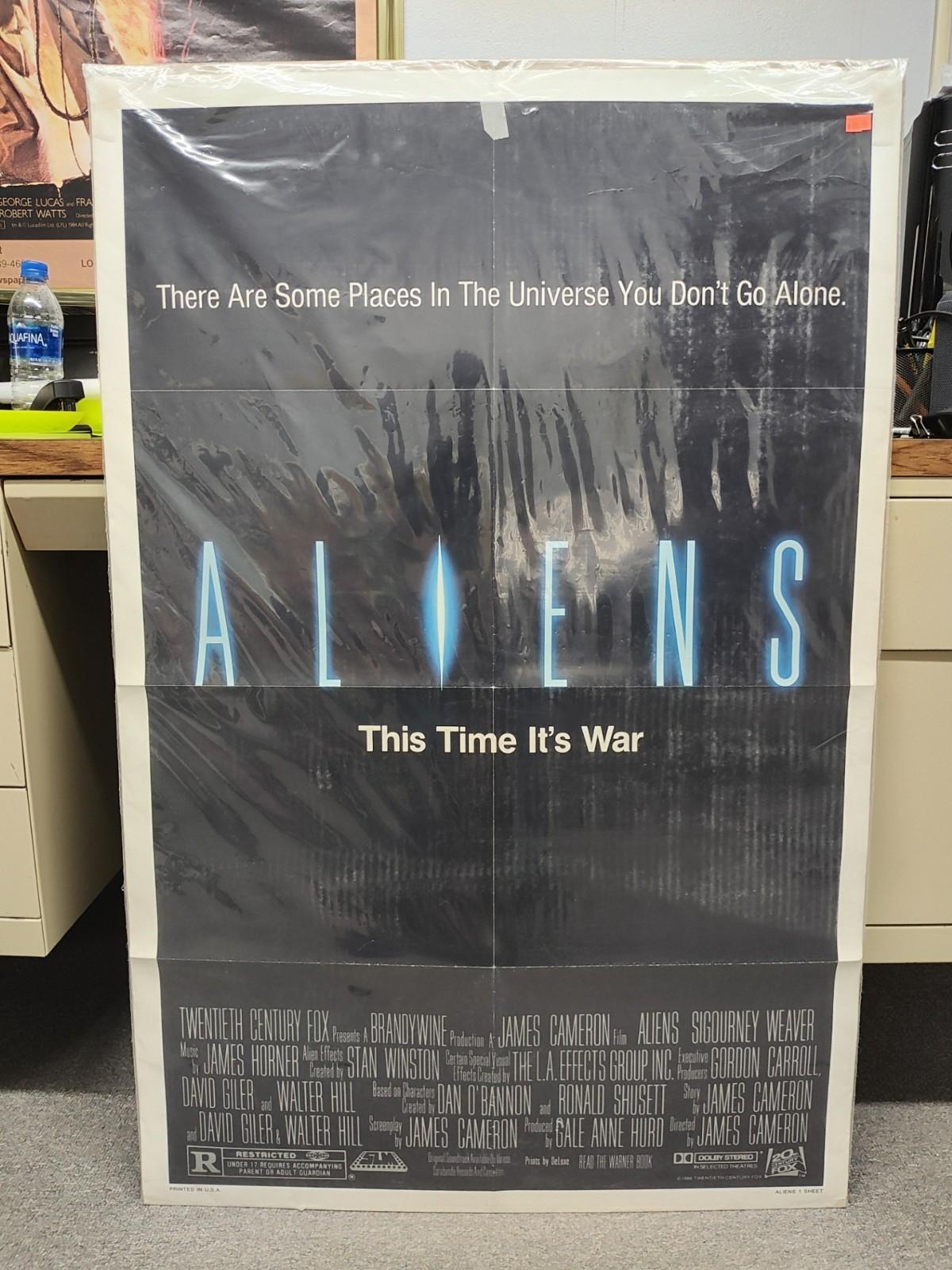 ALIENS Original Theatrical One Sheet Movie Poster 1986 FOLDED