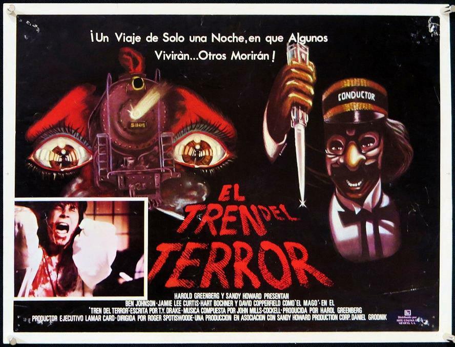 L345 TERROR TRAIN original Mexican Lobby Card '80 Ben Johnson, Jamie Lee Curtis